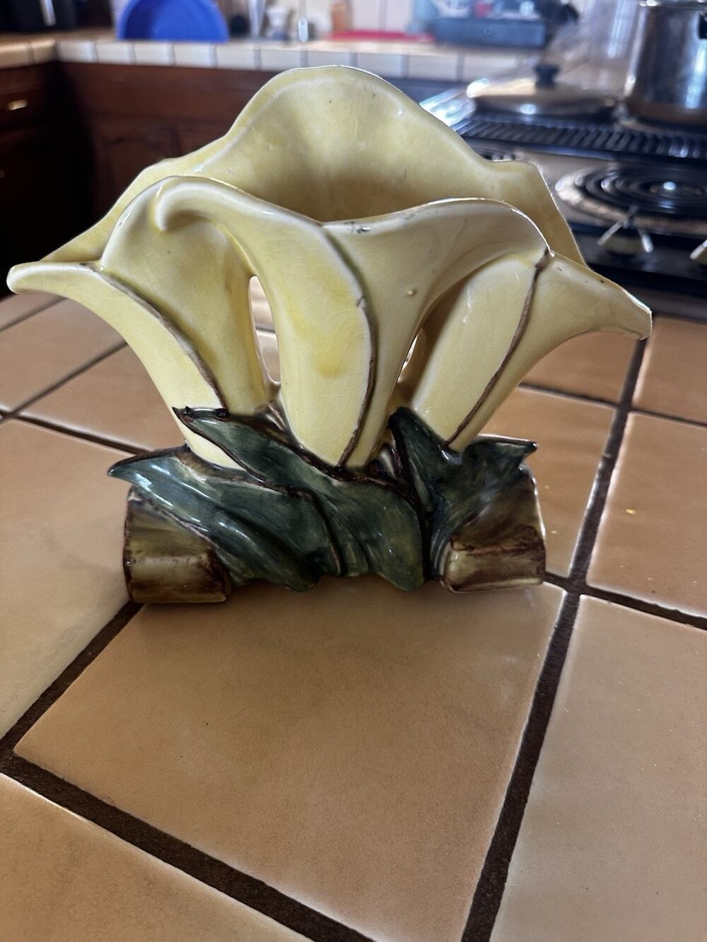 McCoy Flower Form Triple Tulip 7" Vase